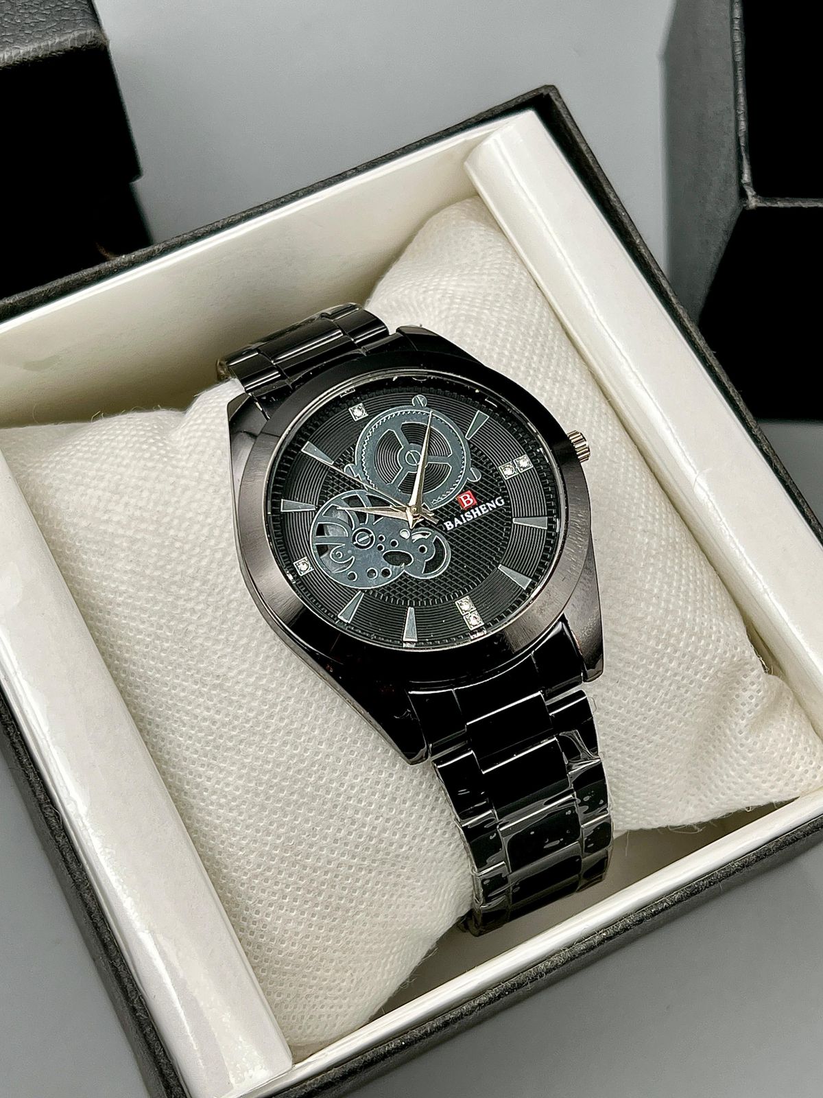 St-005✅"Luxury, strength, and precision – Beisheing Steel Chain Watch. Buy 1 Get 1 Free (Pack of 2)! Shop now at Stillver.com."