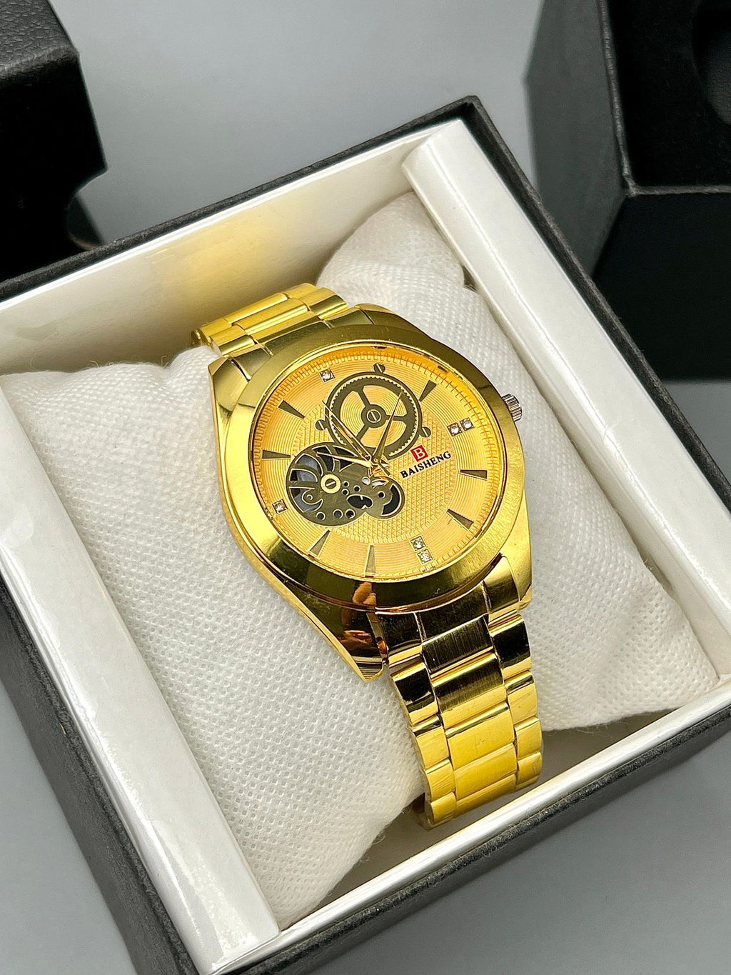 St-005✅"Luxury, strength, and precision – Beisheing Steel Chain Watch. Buy 1 Get 1 Free (Pack of 2)! Shop now at Stillver.com."