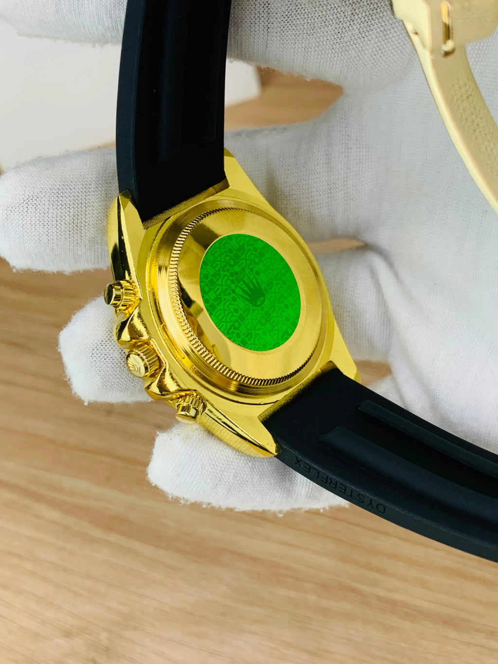 "Luxury Golden Black Chronograph Gents Watch ⌚ Premium Rubber Strap | Stylish Men’s Wrist Watch"